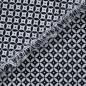 Preview: Bengaline Jacquard geometrisches Muster schwarz weiß
